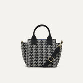 The Mini Handbag - Grey Houndstooth