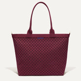 The Lightweight Zip Tote - Cabernet Check