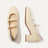 The Double Buckle Mary Jane Heel - Conch