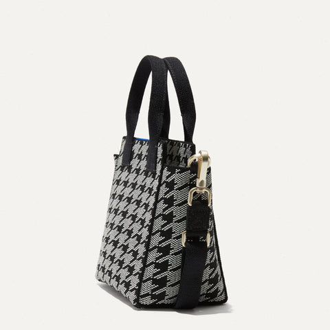 The Mini Handbag - Grey Houndstooth