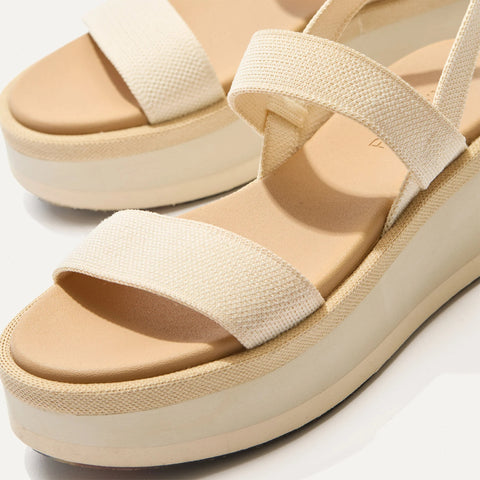 The Lightweight Wedge Sandal - Salt