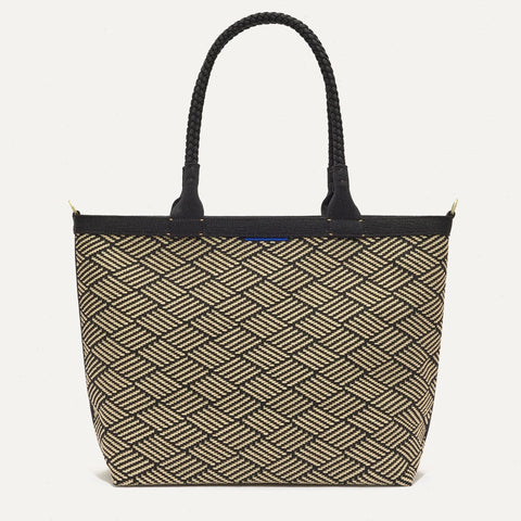 The Lightweight Zip Tote - Polar Zig Zag
