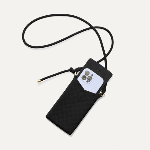 The Phone Crossbody - Black Sand