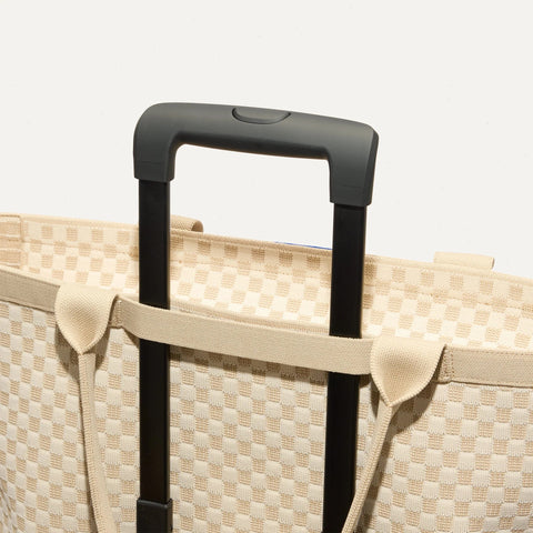 The Zip Travel Tote - Parchment Basketweave