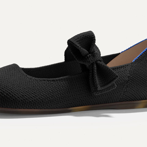 The Kids Tux Bow Mary Jane - Black