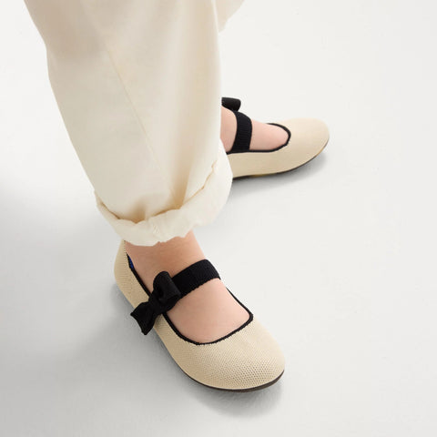 The Kids Tux Bow Mary Jane - Ivory